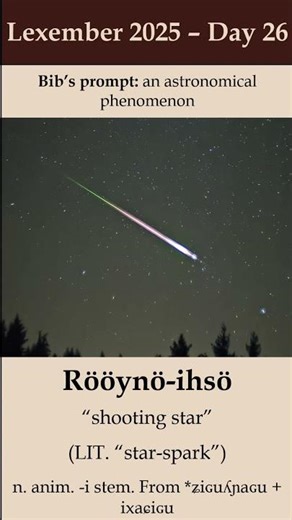 Lexember Day 26 - An Astronomical Phenomenon