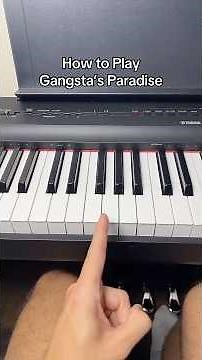 Gangsta's Paradise Easy Piano Tutorial #piano #gangstasparadise