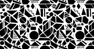 Animated abstract geometric pattern tile loop 4k resolution isolated on white background