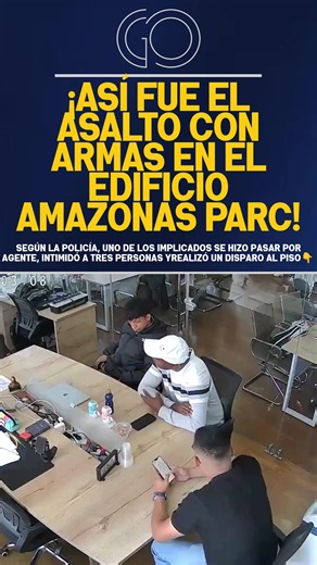 🚨💰 Se conocen nuevos detalles del robo registrado en un edificio de la av. Amazonas y Colón, en el norte de Quito. Según la Policía, uno de los implicados se hizo pasar por agente, intimidó a tres personas, realizó un disparo al piso y huyó con una fuerte suma de dinero en efectivo. 🚔 Las investigaciones continúan para identificar y capturar a los responsables. #Quito #PolicíaNacional #Seguridad #Ecuador