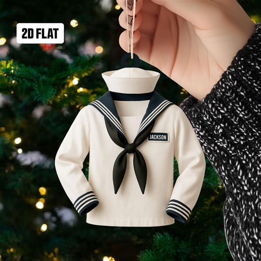 Personalized Sailor Uniform Ornament, Navy Sailor Christmas Tree Decoration, Custom Name Military Ornament Gift for Family or Veteran - Etsy