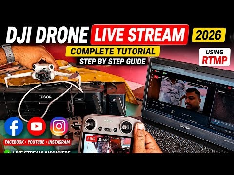 DJI Drone Live Stream Tutorial 2026 | Stream to Facebook, YouTube & Instagram with RTMP