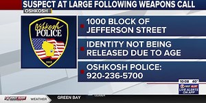 Officers respond to weapons incident in Oshkosh