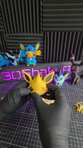 ⚡ Super Cute Chibi Jolteon 3D Print – Adorable Electric Pokémon Figure! 💛