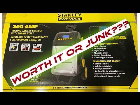 STANLEY FATMAX 200 AMP BATTERY CHARGER UNBOXING