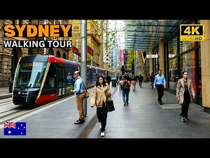 Sydney Australia Walking Tour | George Street to Broadway | 4K