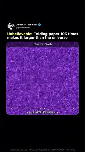 Fold Paper 103 Times = Bigger Than the Universe!? 🌌😱