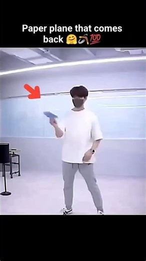 How to make boomerang plane 🤗🪃,Best returning paper airoplane tutorial #short #craft #paper