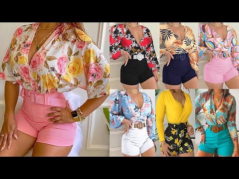 HERMOSOS CONJUNTOS CORTOS DE DOS PIEZAS EN TENDENCIA 2021/ COMBINACIONES DE SHORTS Y BLUSA!