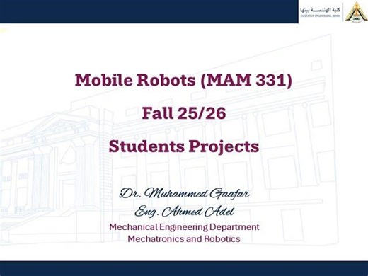 Mobile Robot Projects | Muhammed Gaafar, Ph.D.