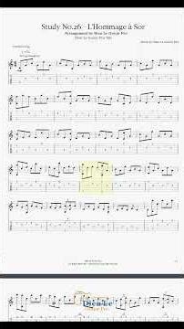 Study No.26 - L'Hommage à Sor (Arrangement by Dien Le Guitar Pro) for Guitar
