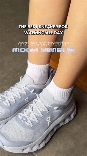 Cloudtilt Moon Nimbus on-feet. Lightweight, cushioned, comfortable and somehow still the coolest colorway you’ll see today! Perfect for long city walks or just running around all day 🩵 | Shoenami Sneaker Specialists