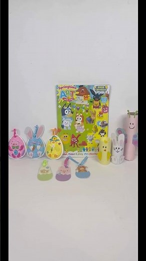 CBeebies art magazine, issue 206, with springtime paint your own figures 🐰🐷🐤 #cbeebies