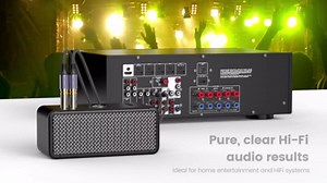 MOSWAG 1/4 to RCA Adapter, Female to 6.35mm 1/4 Inch Male Mono TS Interconnect Audio Conversion Plug, Gold Plated - 2 Pack