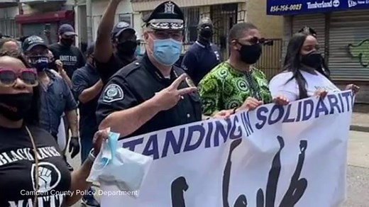 Powerful displays of support between officers and community