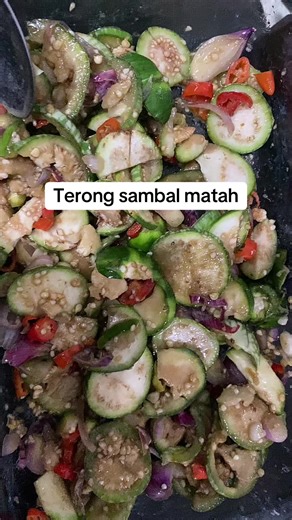 Late post #penirissayuran #terasi #terongsambalmatah #terong