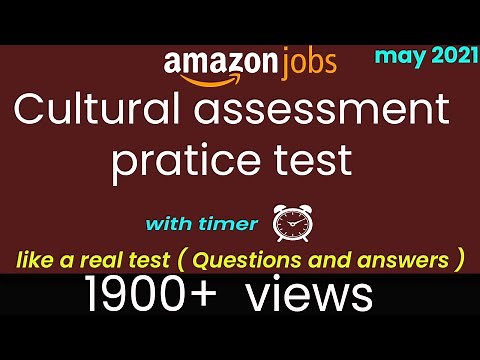 Amazon Cultural assessment practice test