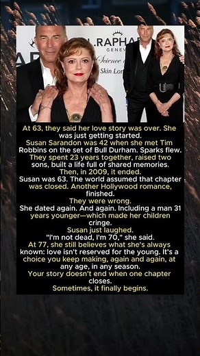 At 63 They Said She Was Done—Then Susan Sarandon Proved Them Wrong