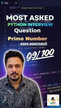 Python Interview Q9: Prime Number Code Explained 💻 #dataanalytics