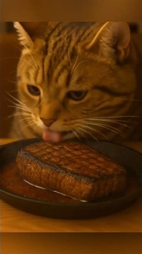 You Won’t Believe Meowko’s Steak Reaction ! 🥩 #shorts #tabbycat #meowko