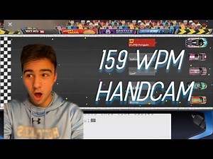 NITRO TYPE 159 WPM HANDCAM!!! (two finger typing)