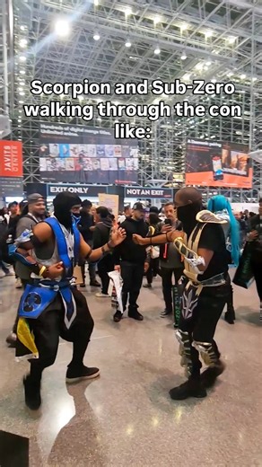 Scorpion and Sub-Zero are walking through New York Comic Con the only way they know how. I'm in my Scorpion cosplay and @jasirii_gq in his Sub-Zero cosplay from the Mortal Kombat franchise @newyorkcomiccon @mortalkombat @thepodcastisreal . . . . . . . . . . #blackcosplayerhere #blackcosplayer #cosplay #mortalkombat2 #blerd #newyorkcomiccon2025 #newyorkcomiccon #nycc #nycc2025 #nycc25 #mortalkombat #mortalkombatcosplay #subzero #subzerocosplay #scorpion #scorpioncosplay #thepodcastisreal #jasirii
