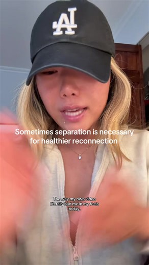 Not all separation will lead to reconnection but sometimes we need distance from people to gain clarity and grow individually if we want healthy reconnection to even be possible in the future. This goes for friendship breakups and romantic breakups! Sometimes separation is temporary and sometimes its permanent. Only time will tell but it's important to pour into yourself even when it hurts and you miss a person or relationship so much that they consume your brain. Its important not to lose yours