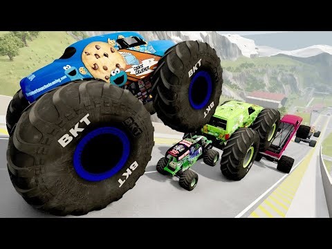 Epic Hight Speed MONSTER Truck Jumps & Crashes #09 in BeamNG Drive/ Gameplay