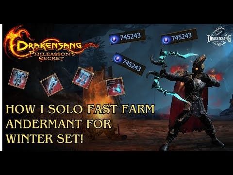 Drakensang Online - How I Solo Fast Farm Andermant for Winter Set! (DSO)