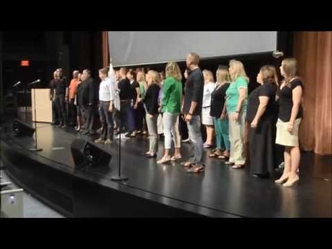 Flash Mob "One Day More" (Les Mis...with CC subtitles) - West Des Moines Schools - Welcome Back