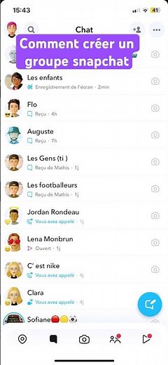 Comment créer un groupe Snap