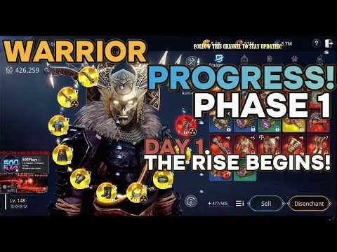 MIR4 PROGRESS: DAY 1 WARRIOR - THE RISE BEGINS