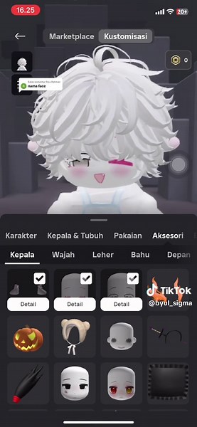 Membalas @Riza Rahman kamu cari aja buah kecil yg menyenangkan wajah sama cute Aloof terus kamu gabungin aja , tapi ga itu doang yg bisa di gabungin ada face lain juga yg bisa di gabungin