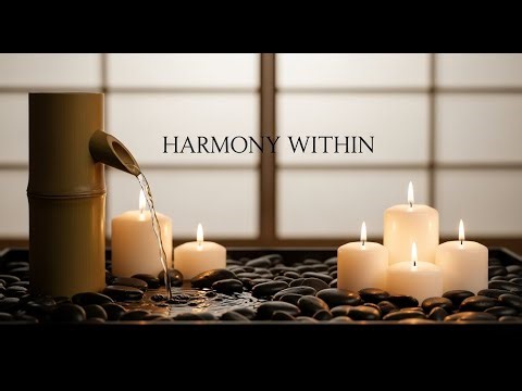 Zen Mist Forest Calm Bamboo Fountain and Candle Glow for Deep Sleep Meditation and Inner Peace