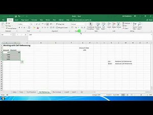 Video 4 Microsoft Excel Cell referencing