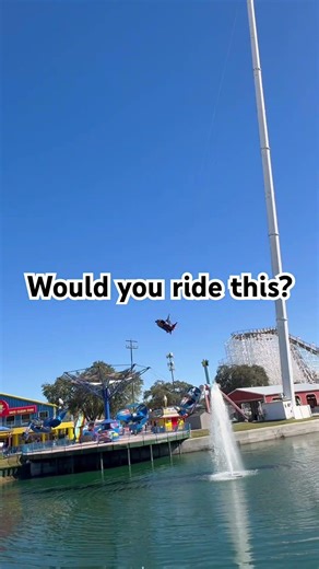 Would you ride the SkyCoaster at Fun Spot? #funspot #coaster