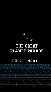 📹 NEW VIDEO: How to See the 2025 Planetary Parade 🪐👀 🚀 The planets are still putting on a show! From now until early March, you can catch every planet in the night sky. 🌍✨ Just after sunset, look west—Mercury is now easier to spot as it swaps places with Saturn, which is sinking toward the Sun. 🔭 Mark your calendars for Feb 28 and you will see a conjunction of Mercury, Saturn, and a New Moon! As always, please practice solar safety and wait for the sun to set completely before viewing any 