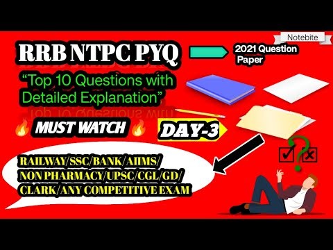 RRB NTPC PYQ | 10 Important Questions | Day 3 | Practice & Learn