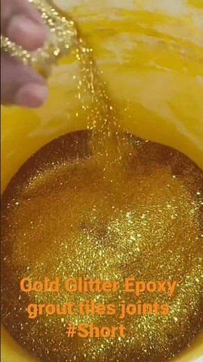 Gold epoxy grouting for tiles