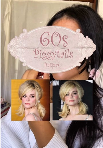 60s Piggy Tails Hairstyle Tips for Fine Hair