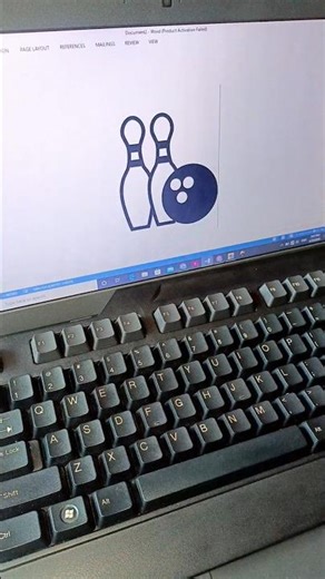 Bowling 🎳 logo in Ms Word By shortcut key | In English | Digital shortcut Hub. #shortcutkeys#usa .