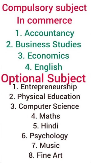 class 11th subjects in commerce #cbse #bseb #education #commerce #study