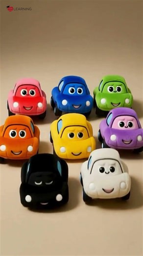 Counting Cars 1 to 10 for Kids | Learn Colors with Cute Toy Cars | Numbers Song for Toddlers #shorts