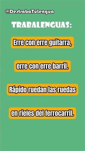 Trabalenguas difícil - Erre con erre guitarra