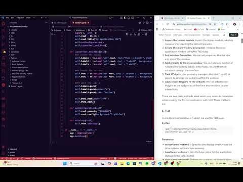 Python tkinter GUI - [Part 1: Widgets]