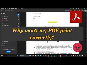 Why won't my PDF print correctly?