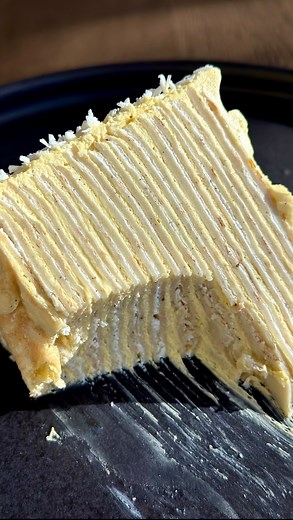 Rubes on Instagram: "🥞📝 COCONUT & MANGO CREPE CAKE 📝🥞⁣ ⁣ In the interest of keeping things extra and insane over here, why make a few crepes on pancake day when you can make a gazillion and make yourself a crepe cake instead?? ⁣ ⁣ If, unlike me, you have a life, you can ditch making 25 crepes, 2 different creams, alternating, stacking, crumb coating, decorating and chilling all before tucking in and instead use 1/3 of the recipe below and roll up the cream with some fresh fruit in the crepe 