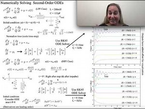Time Response and Numerical Calculation of a Second-Order Linear Circuit
