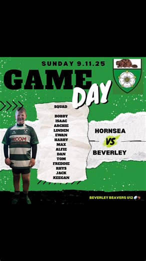 Our U12s are looking forward to travelling to Hornsea Rugby Club Sunday. Beverley RUFC Beverley Women and Girl’s RUFC #fun #fitness #friendship #rugbyfamily #rugbyunion #grassrootsrugby | Beverley RUFC Minis & Juniors