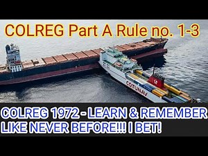 Colreg video 2 : Part A Rule no. 1-3 explained with examples for cadet understanding level.